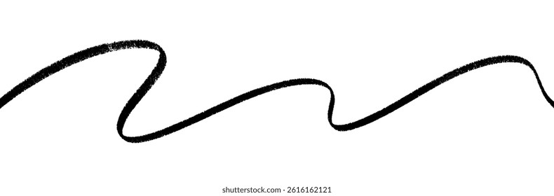 Swoosh, swash underline stroke set. Abstract wavy thin line. Squiggle elements. Vector isolated illustration.