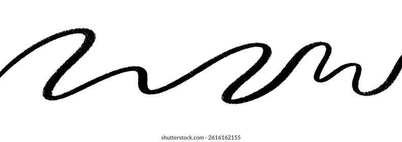Swoosh, swash underline stroke set. Abstract wavy thin line. Squiggle elements. Vector isolated illustration.