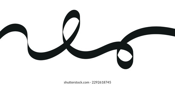 Swoosh, swash underline stroke set.Abstract wavy thin line. Squiggle elements. Vector isolated illustration