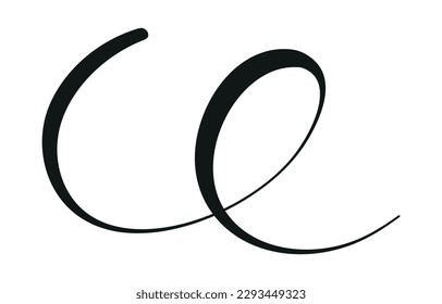 Swoosh, swash underline stroke set.Abstract wavy thin line. Squiggle elements. Vector isolated illustration