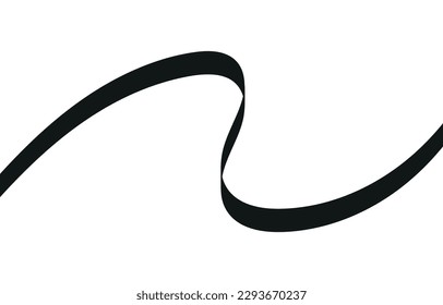 Swoosh, swash underline stroke set.Abstract wavy thin line. Squiggle elements. Vector isolated illustration