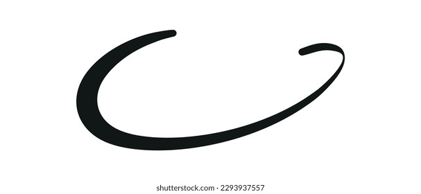 Swoosh, balancear el juego de trazo de subrayado.Resumen de la línea delgada ondulada. Teclear elementos. Ilustración aislada del vector