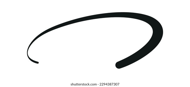 Swoosh, swash underline stroke set.Abstract wavy thin line. Squiggle elements. Vector isolated illustration