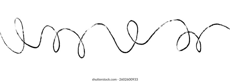 Swoosh, swash underline stroke set.Abstract wavy thin line. Squiggle elements. Vector isolated illustration