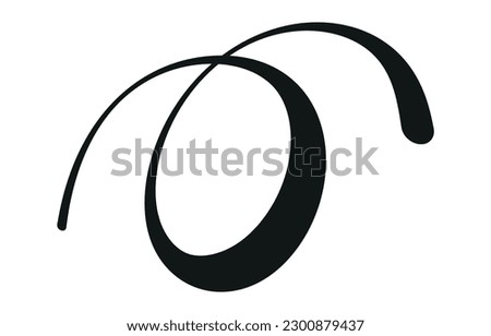 Swoosh, swash underline stroke set.Abstract wavy thin line. Squiggle elements. Vector isolated illustration