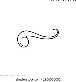 icono de vector swoosh en contornos