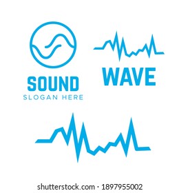 Swoosh Wave Logo Concept. Wave sound speech logo
