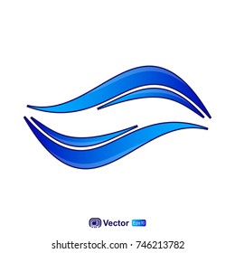 swoosh wave logo template