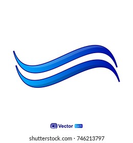 swoosh wave logo template