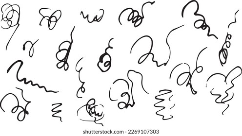 Swooshes and flourish brush stroke vector collection. Perfect for logo and tattoo