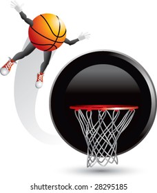 swooshing basketball man