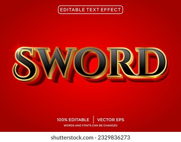 sword 3D editable text effect