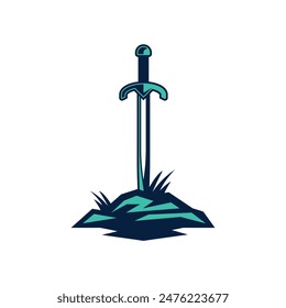 sword abstract logo modern style