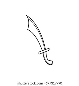 sword from arabic icon outline