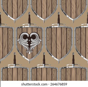 sword bastard  wood shield