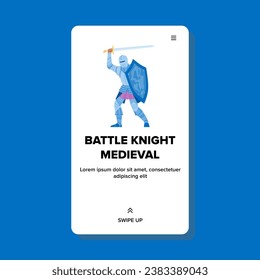 sword battle knight medieval vector. web flat, sword armor, war fight sword battle knight medieval web flat cartoon illustration