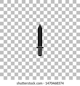 Sword. Black flat icon on a transparent background. Pictogram for your project