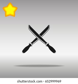 Sword black Icon button logo symbol concept high quality on the gray background
