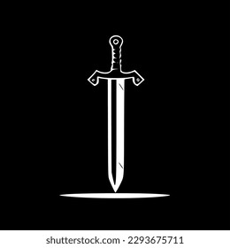 Sword | Black and White Vector illustration