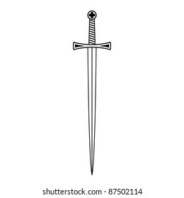 Sword Medieval Weapon Stock Vector (Royalty Free) 1044991516 | Shutterstock