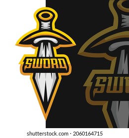 Sword Blade Gaming Mascot Logo