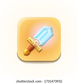 Símbolo del icono del vector con logotipo de hoja de espadas