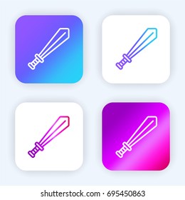 Sword bright purple and blue gradient app icon