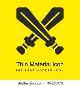 Sword bright yellow material minimal icon or logo design