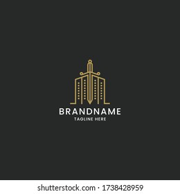 Designvorlage für Schwert- und Bauzeichensymbole