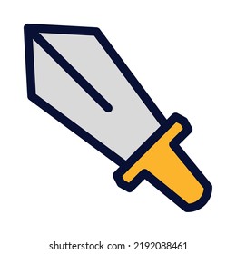 Schwert-Cartoon-Symbol einzeln