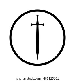 Sword in a circle icon