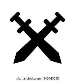 Sword cross icon. Vector illustration