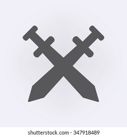 Sword cross icon. Vector illustration
