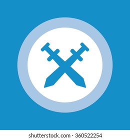 Sword cross icon. Vector illustration