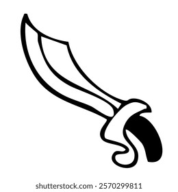 Sword Cursor Hand Drawn Icon Design
