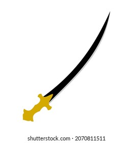 El diseño de espadas aisladas en un fondo blanco es adecuado para fabricar armas afiladas