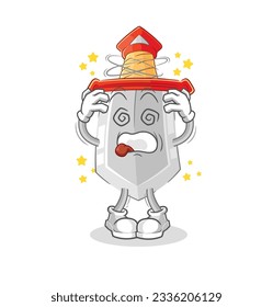 das Schwert-Maskottchen. Cartoon-Vektorgrafik