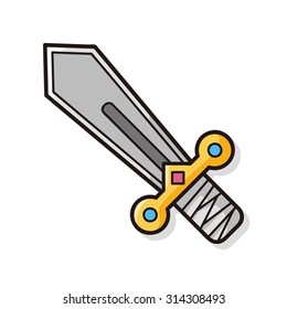 Sword Doodle Stock Vector (Royalty Free) 314308493 | Shutterstock