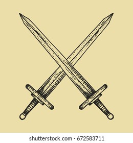 Sword drawing vector illustration