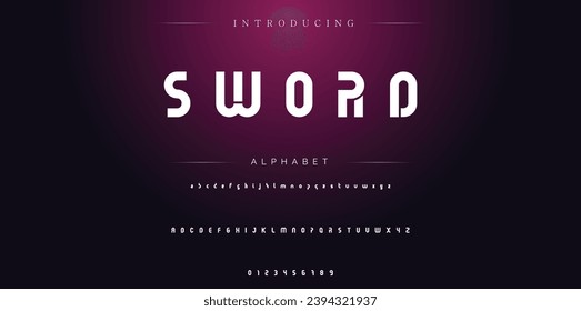 Sword Elegant Font Uppercase Lowercase and Number. Classic Lettering Minimal Fashion Designs. Typography modern serif fonts regular decorative vintage concept. vector illustration