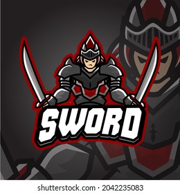 Sword Esport logo Suitable for team logo or esport logo and mascot logo, or tshirt design.