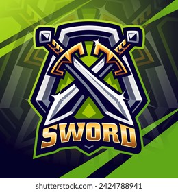 Sword esport mascot logo design