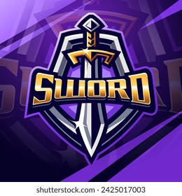 Sword esport mascot logo design