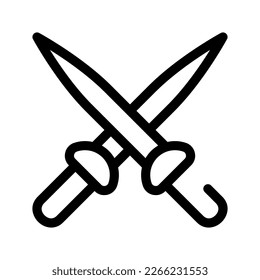 Sword Fighting Icon Vector Symbol Design Illustration