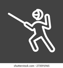 Sword fighting, sword, shield, blade icon vector image. Can also be used for sports, fitness, recreation. Suitable for web apps, mobile apps and print media.