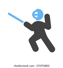Sword fighting, sword, shield, blade, sports icon vector image. Can also be used for fitness, recreation. Suitable for web apps, mobile apps and print media.