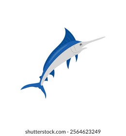 Sword Fish Seafood Vector Illustration, Isolated