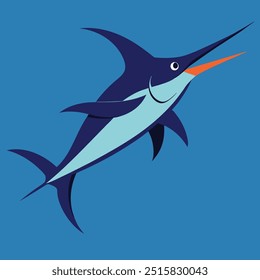 Sword fish, vector illustration format.