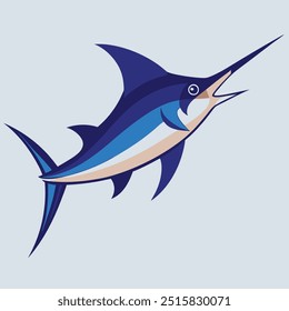 Sword fish, vector illustration format.