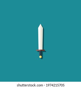 Sword flat design with shadow